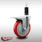 Service Caster 5'' SS Red Poly Swivel 1-1/4'' Expanding Stem Caster Total Lock Brake SCC-SSEXTTL20S514-PPUB-RED-114 - alternate 2
